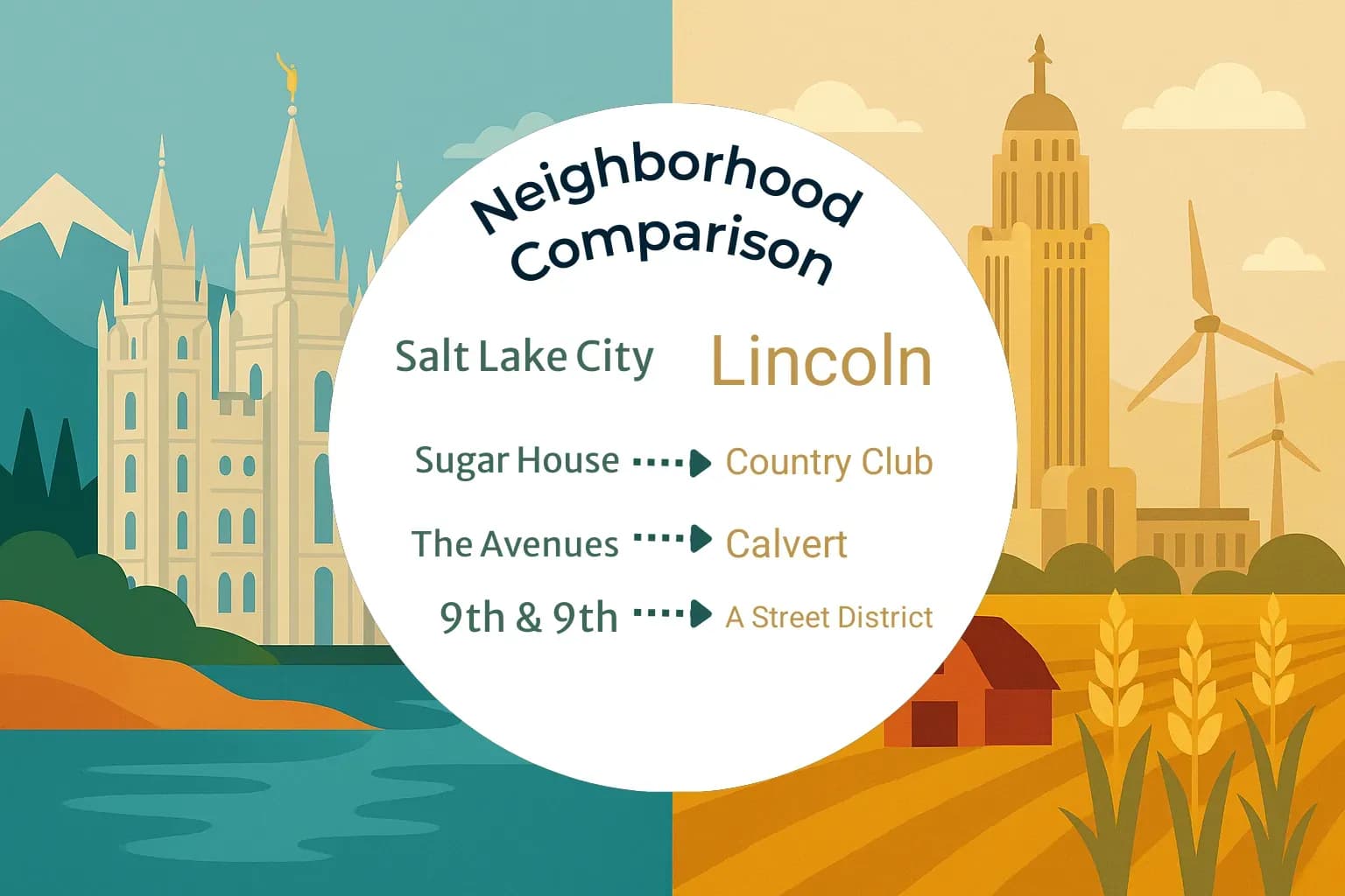 Salt Lake City vs Lincoln Neighborhood Comparison