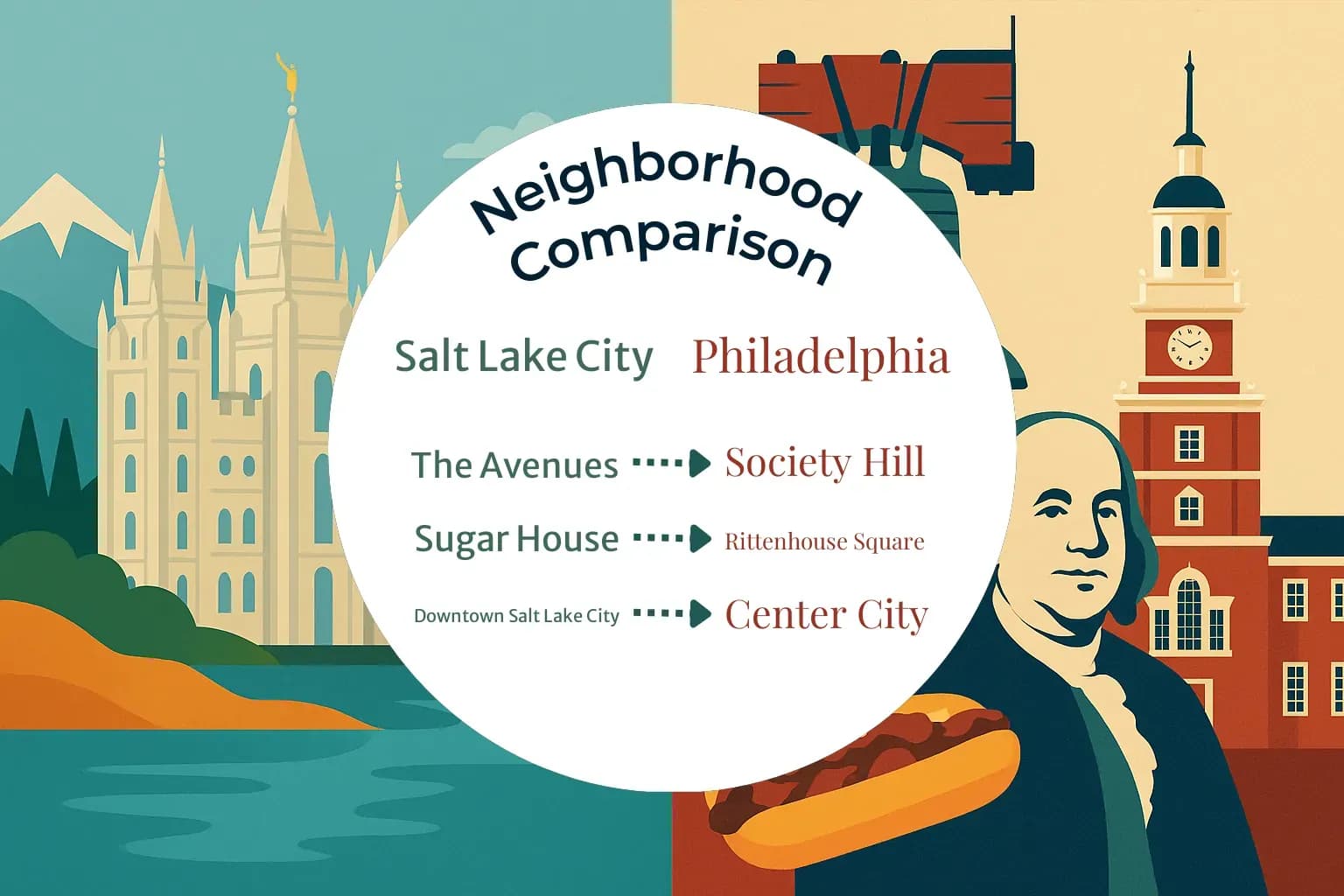 Salt Lake City vs Philadelphia Neighborhood Comparison