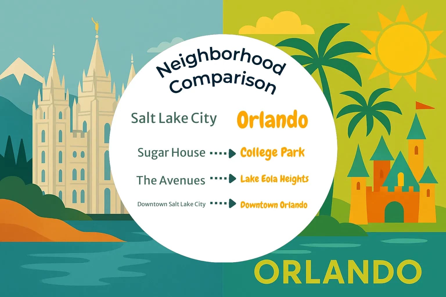 Salt Lake City vs Orlando Neighborhood Comparison