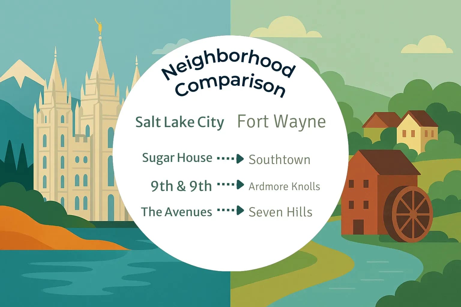Salt Lake City vs Fort Wayne Neighborhood Comparison