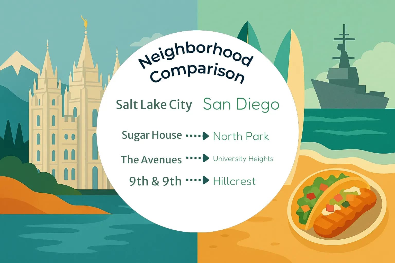 Salt Lake City vs San Diego Neighborhood Comparison