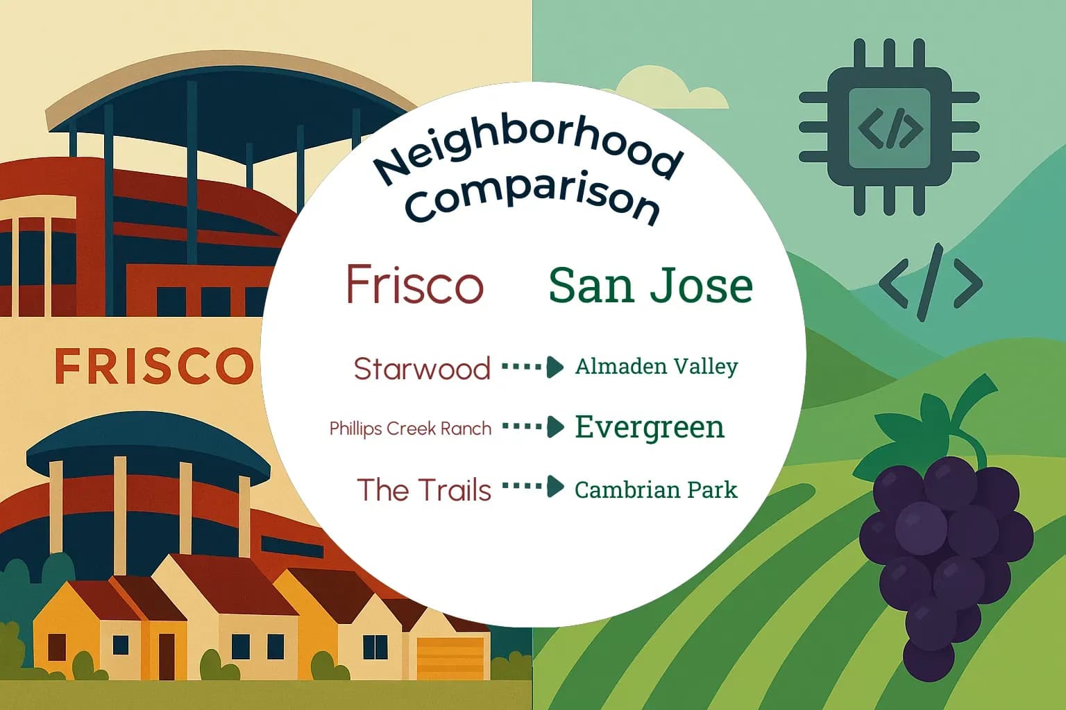 Frisco vs San Jose Neighborhood Comparison