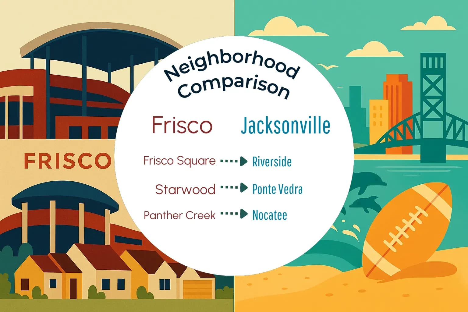 Frisco vs Jacksonville Neighborhood Comparison