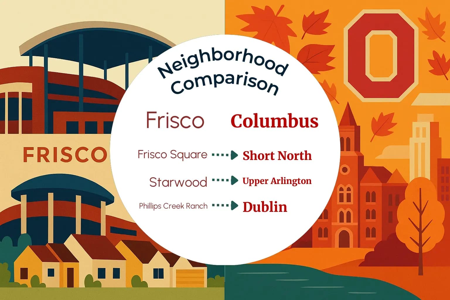Frisco vs Columbus Neighborhood Comparison