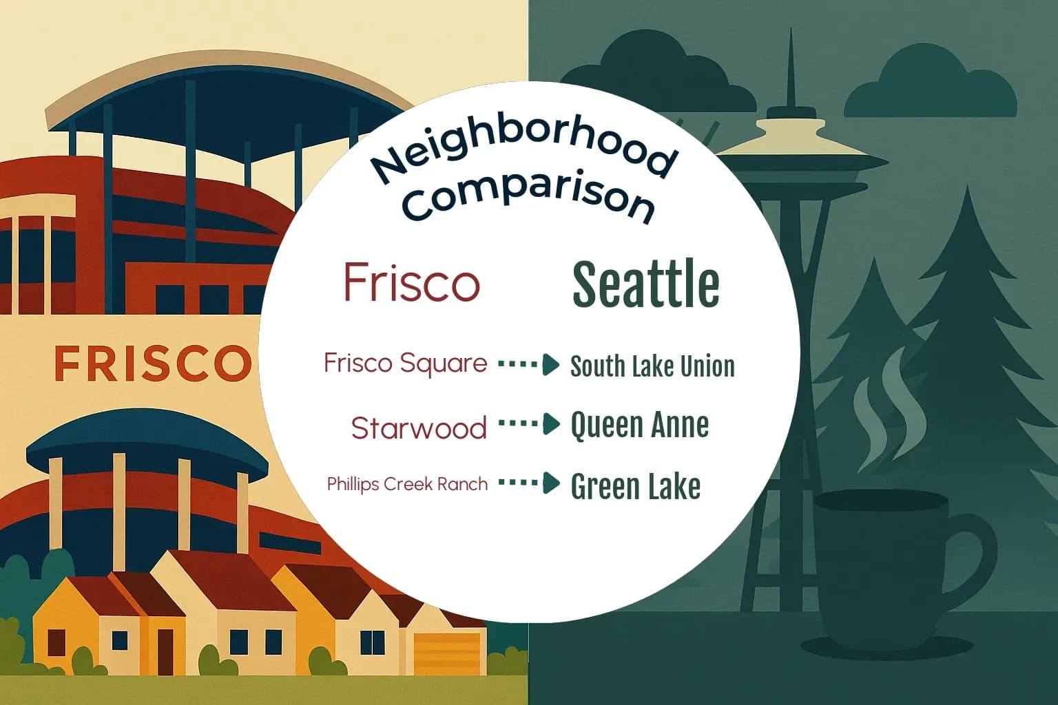 Frisco vs Seattle Neighborhood Comparison