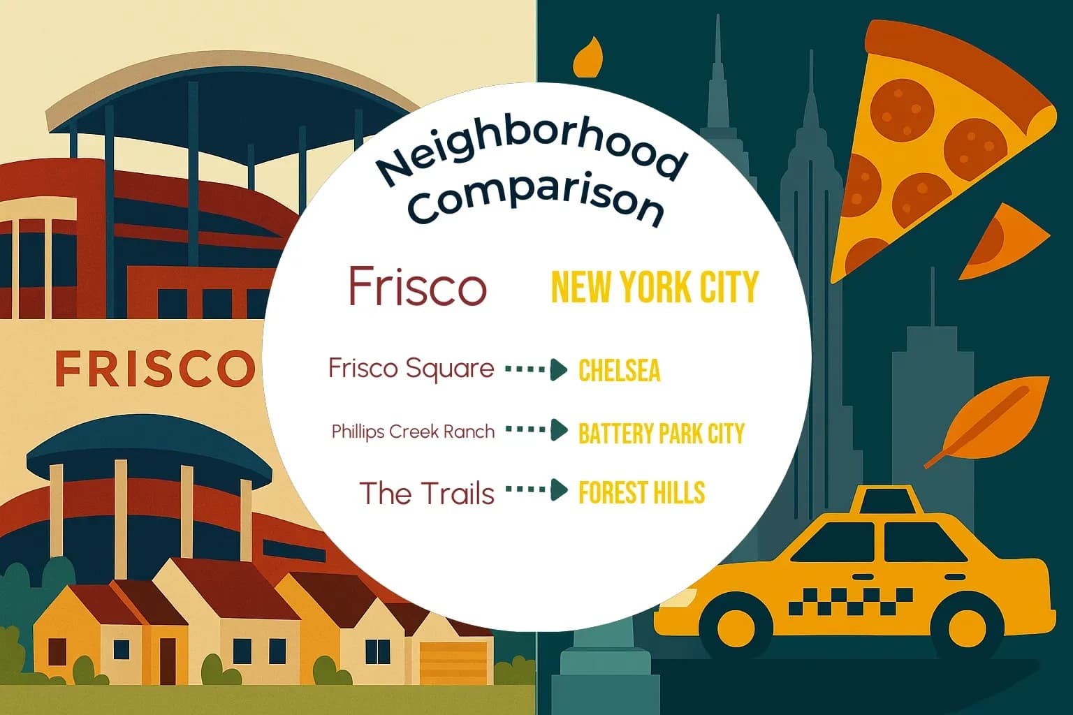 Frisco vs New York City Neighborhood Comparison