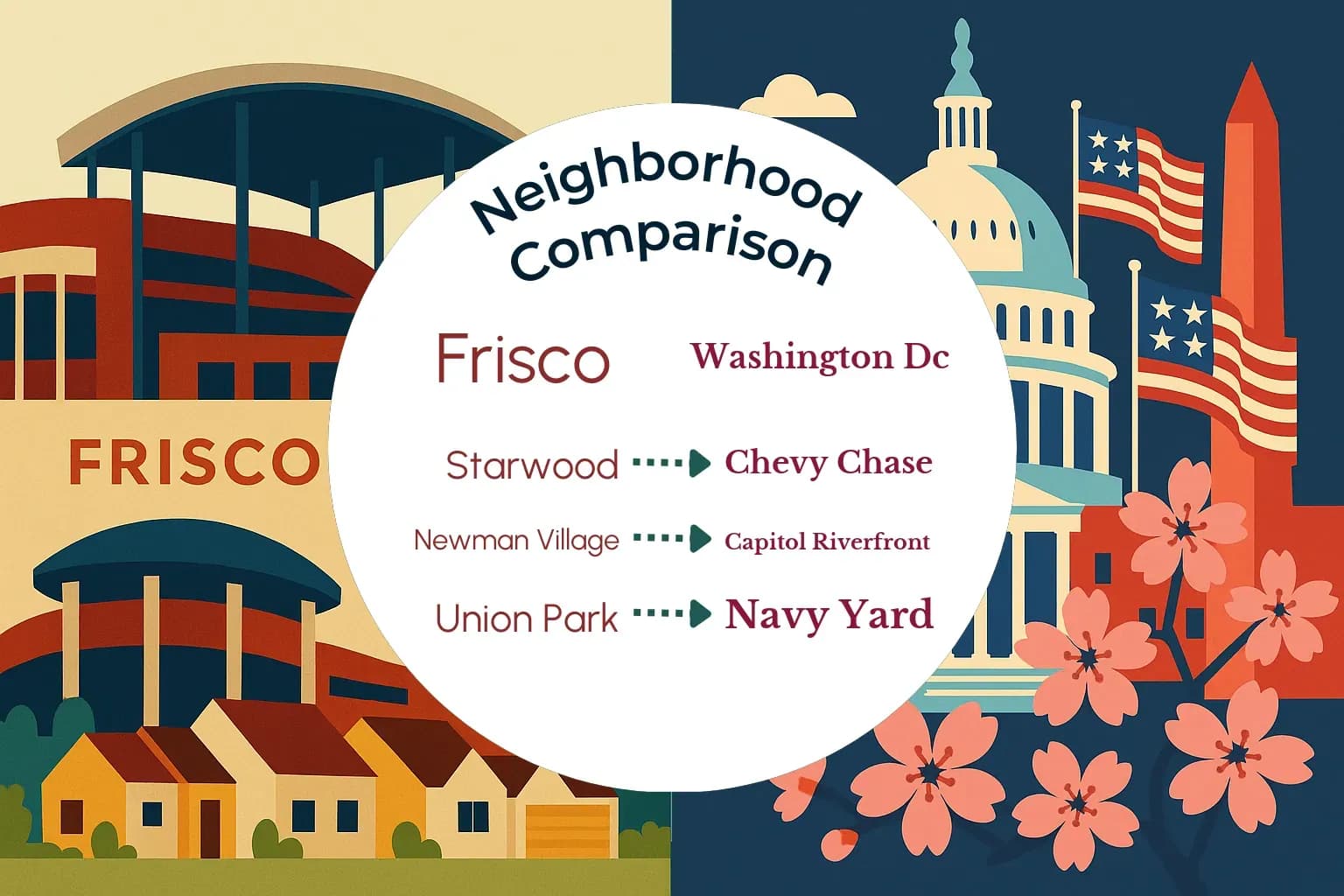Frisco vs Washington DC Neighborhood Comparison