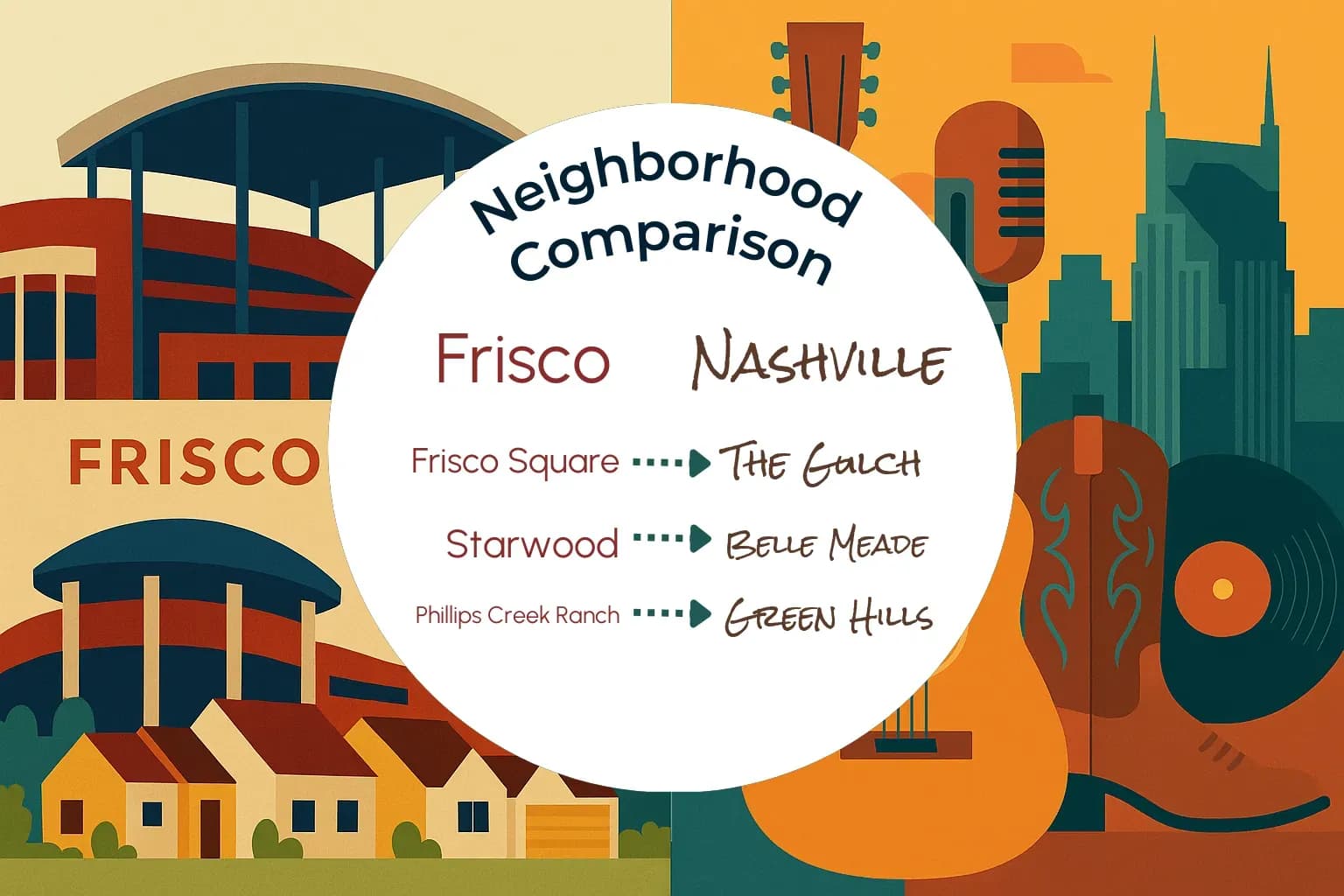 Frisco vs Nashville Neighborhood Comparison