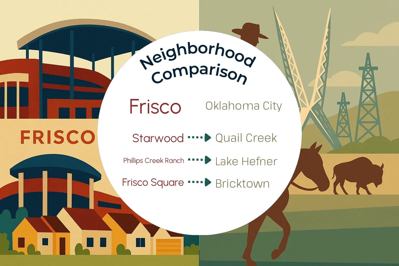 Frisco vs Oklahoma City Neighborhood Comparison