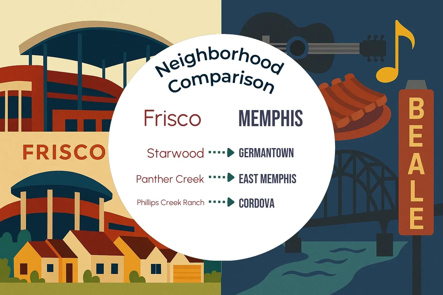 Frisco vs Memphis Neighborhood Comparison