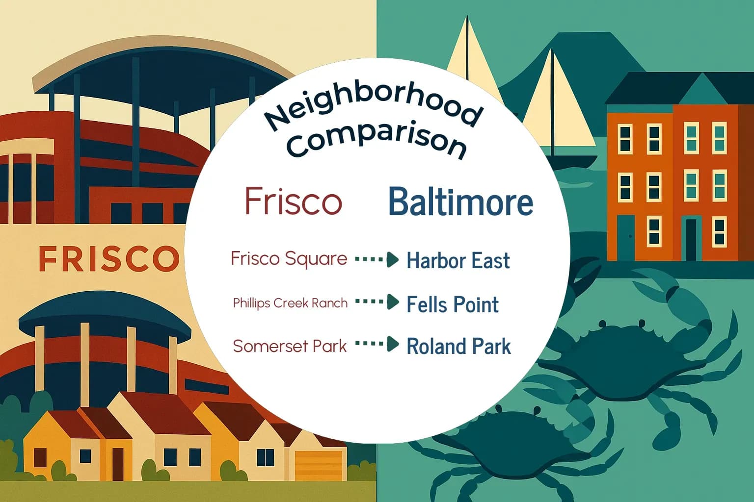 Frisco vs Baltimore Neighborhood Comparison