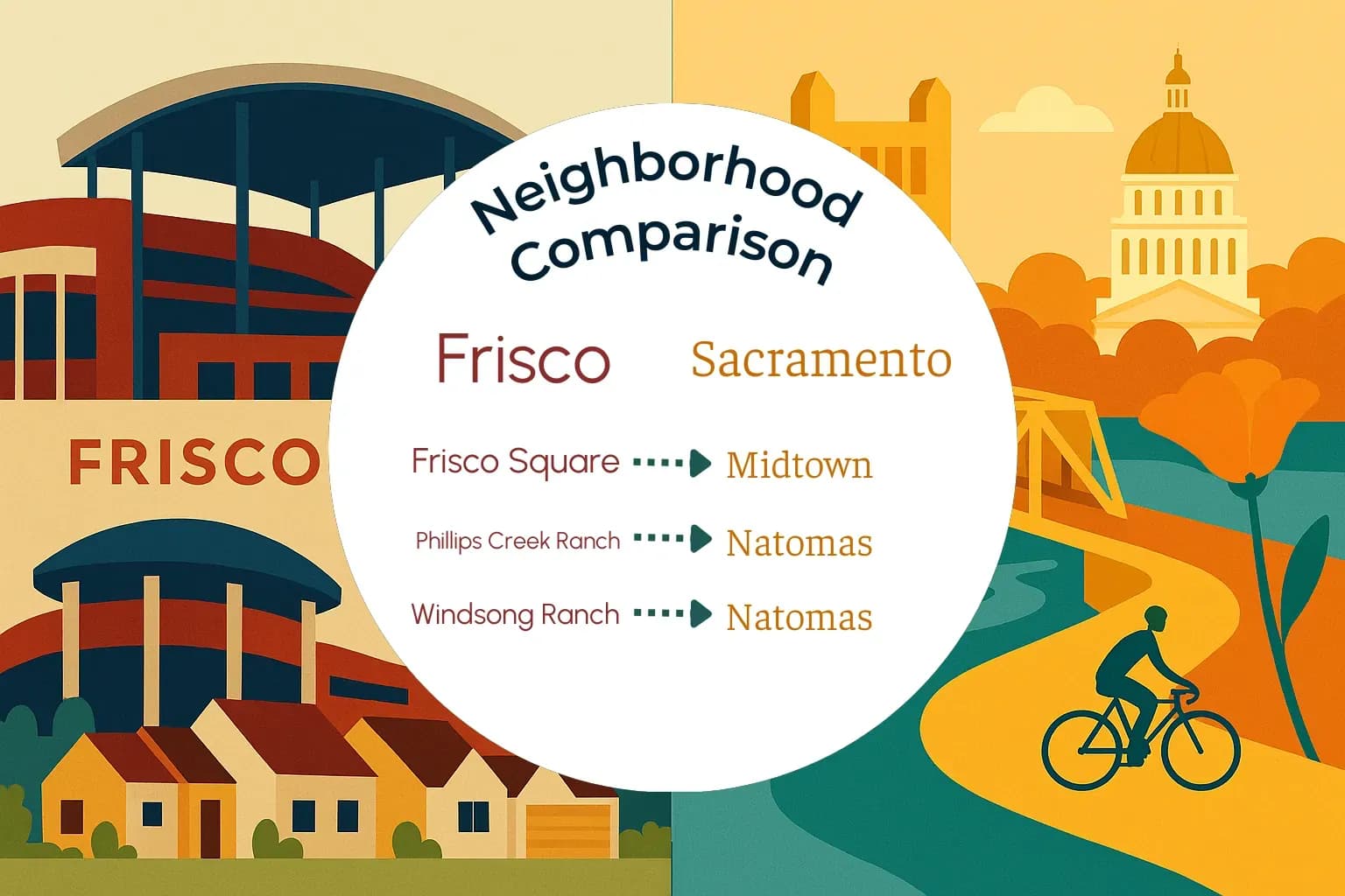 Frisco vs Sacramento Neighborhood Comparison