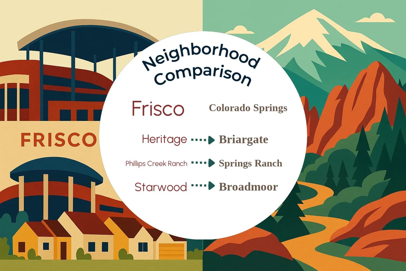 Frisco vs Colorado Springs Neighborhood Comparison