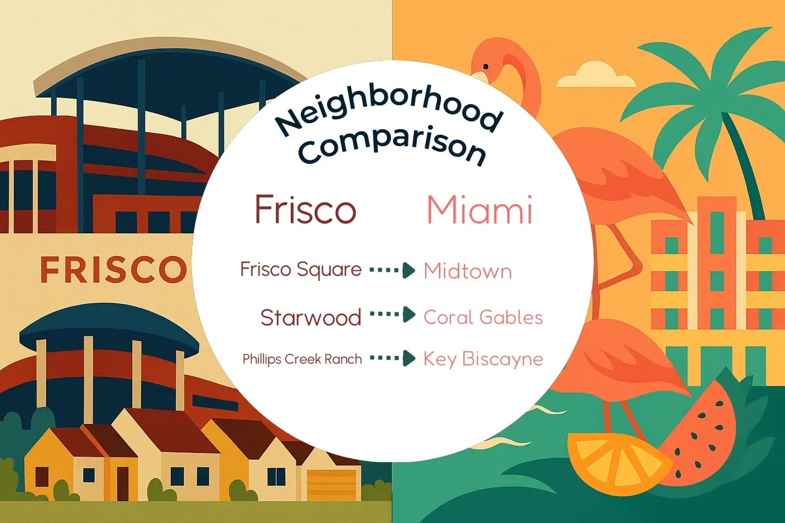 Frisco vs Miami Neighborhood Comparison