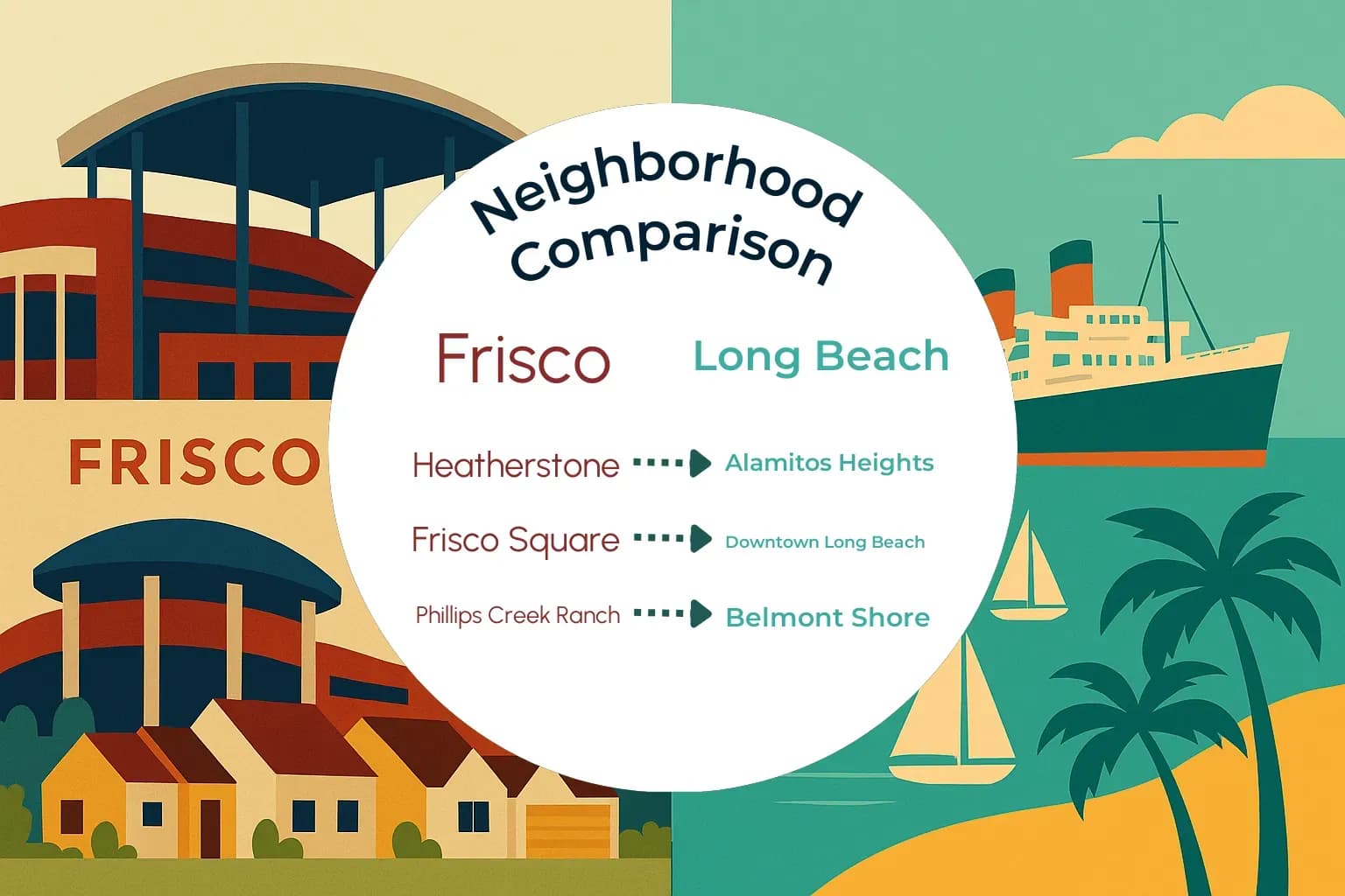 Frisco vs Long Beach Neighborhood Comparison