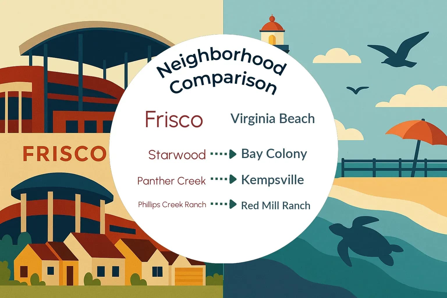 Frisco vs Virginia Beach Neighborhood Comparison