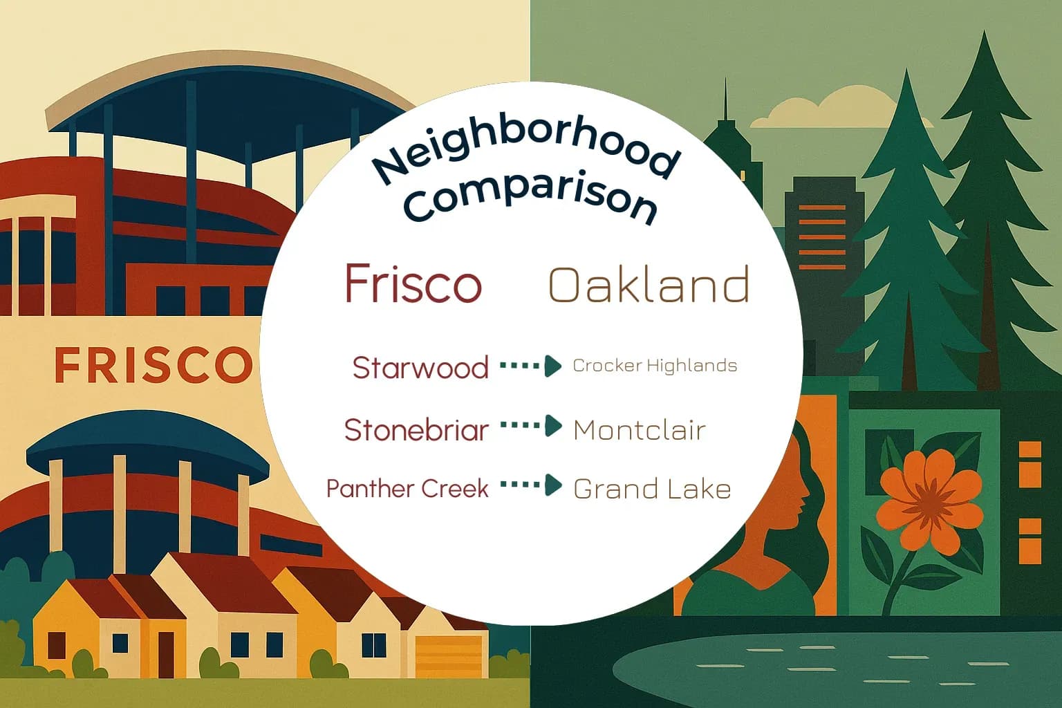 Frisco vs Oakland Neighborhood Comparison