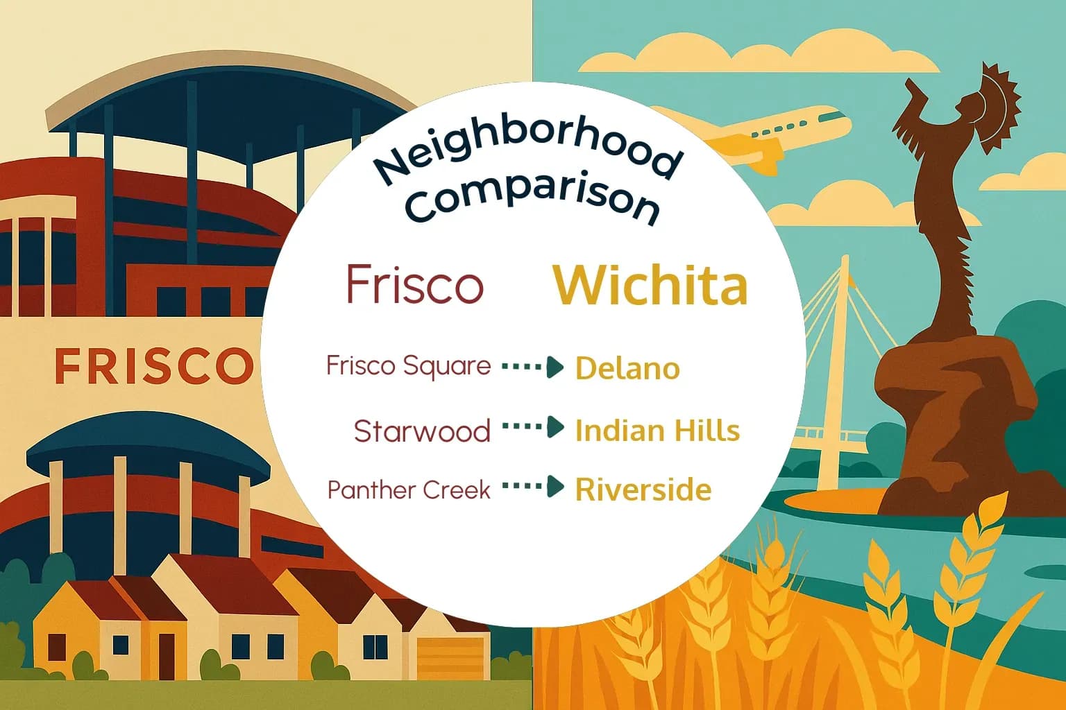 Frisco vs Wichita Neighborhood Comparison
