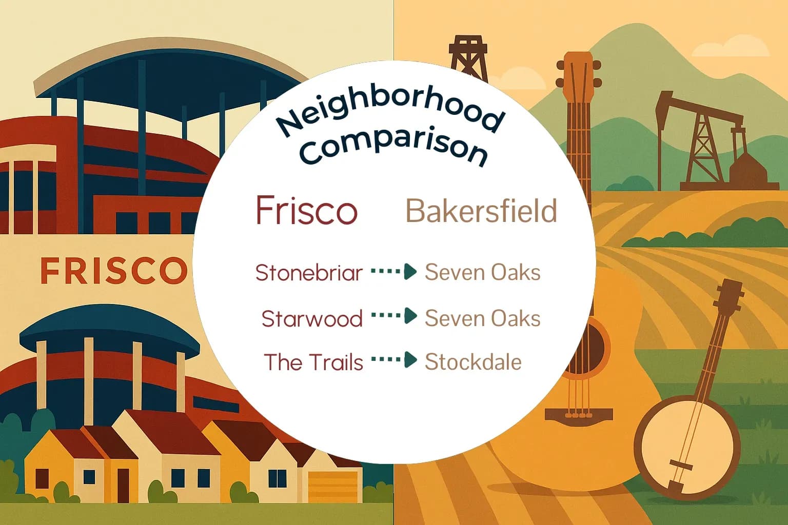 Frisco vs Bakersfield Neighborhood Comparison