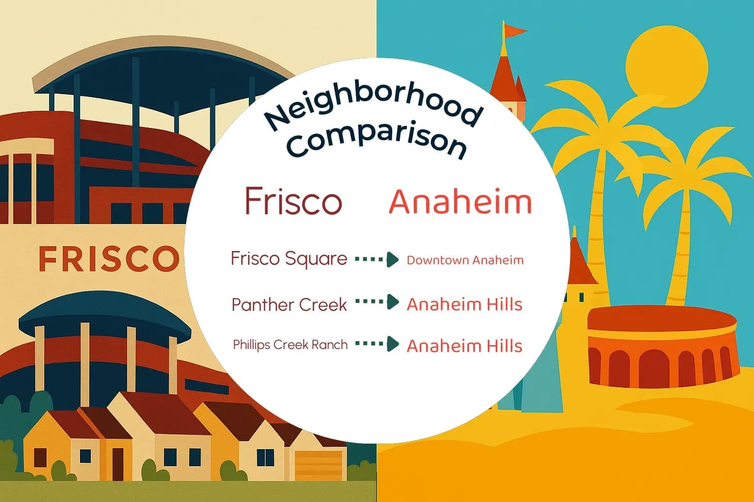 Frisco vs Anaheim Neighborhood Comparison