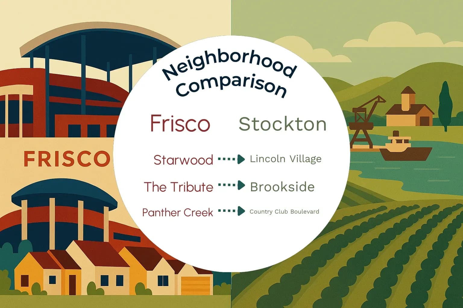 Frisco vs Stockton Neighborhood Comparison