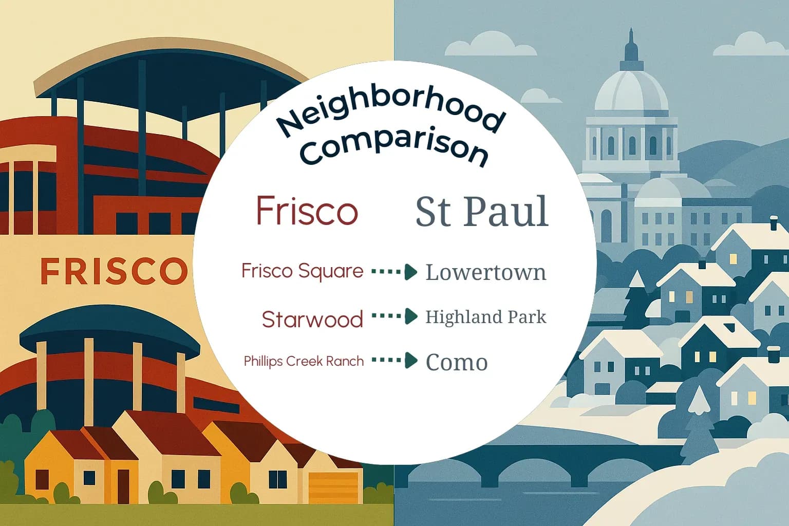 Frisco vs St. Paul Neighborhood Comparison