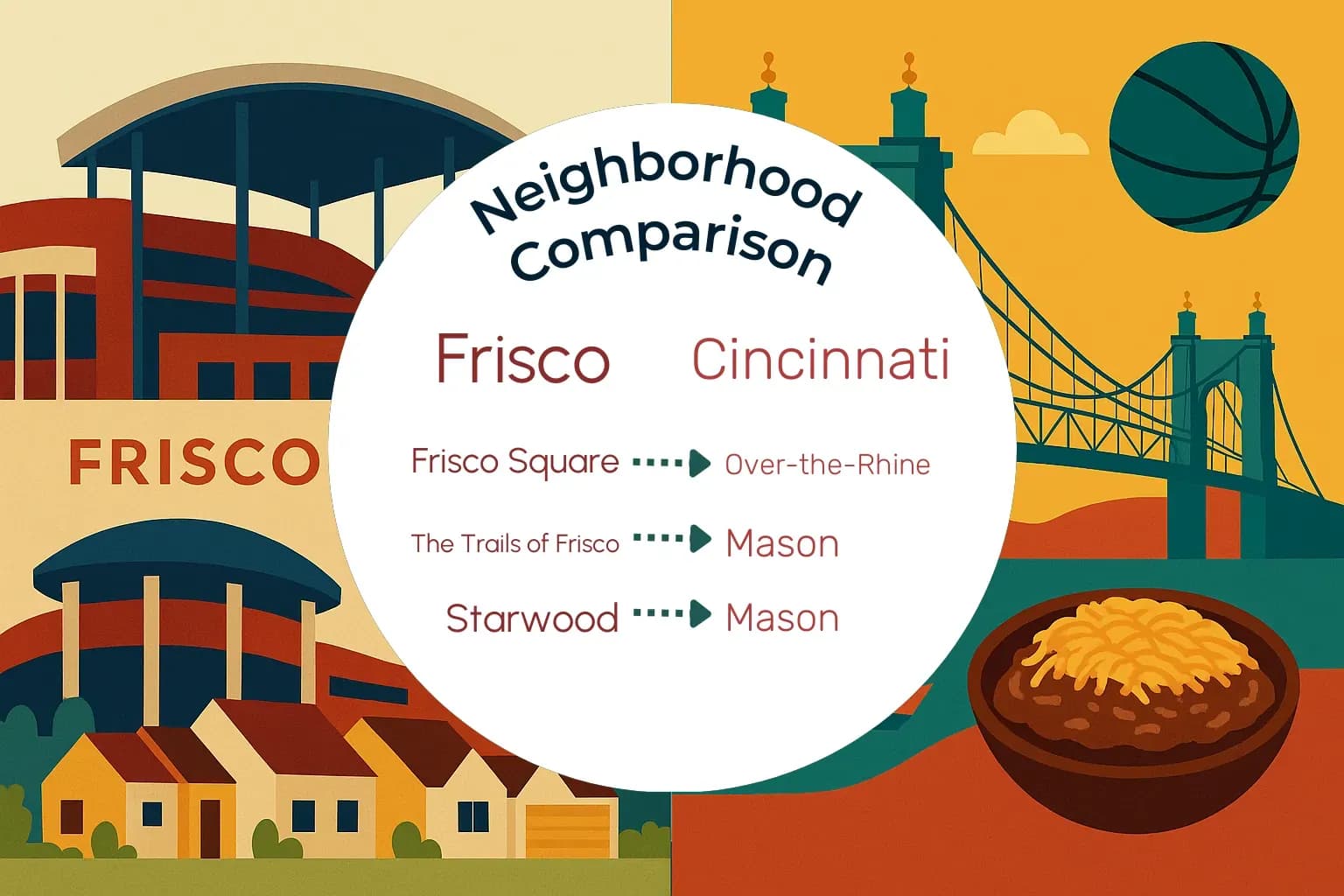 Frisco vs Cincinnati Neighborhood Comparison