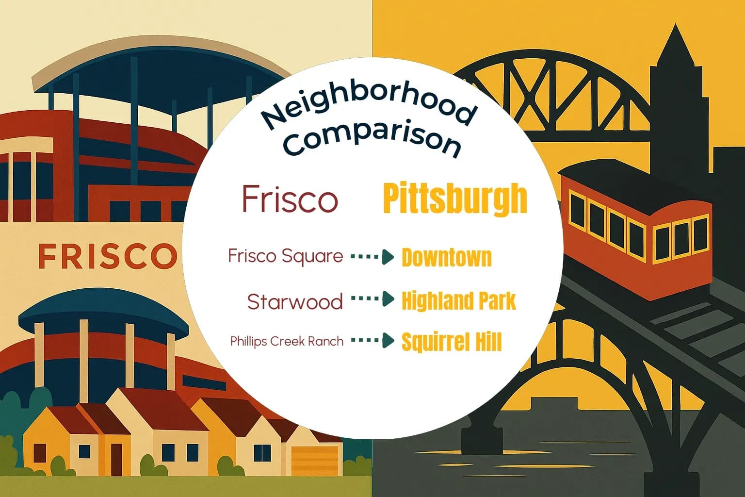 Frisco vs Pittsburgh Neighborhood Comparison