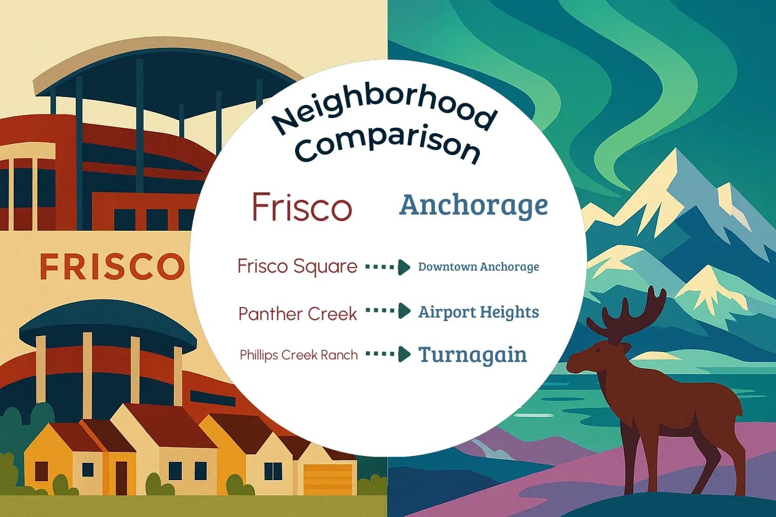 Frisco vs Anchorage Neighborhood Comparison