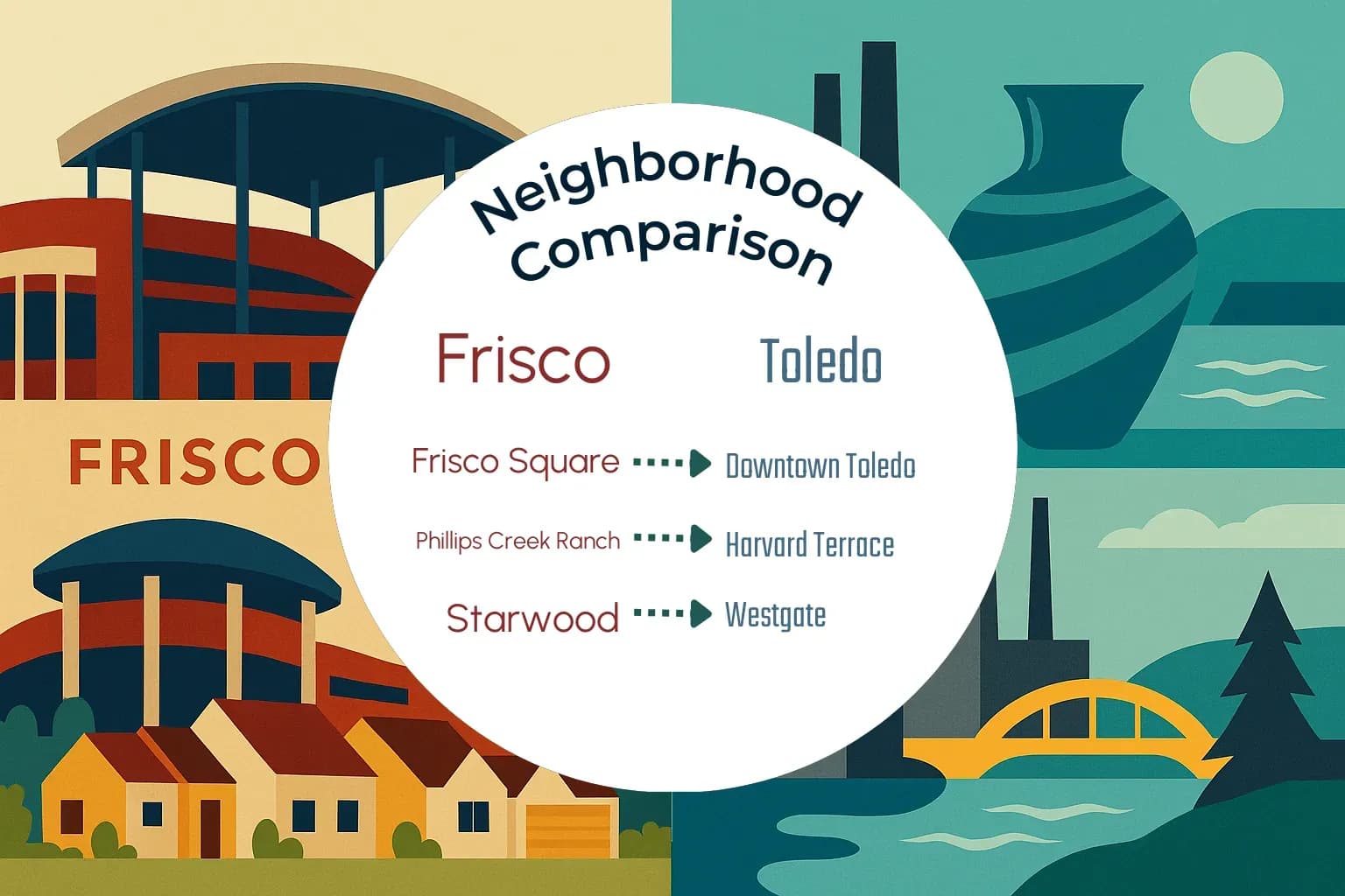Frisco vs Toledo Neighborhood Comparison
