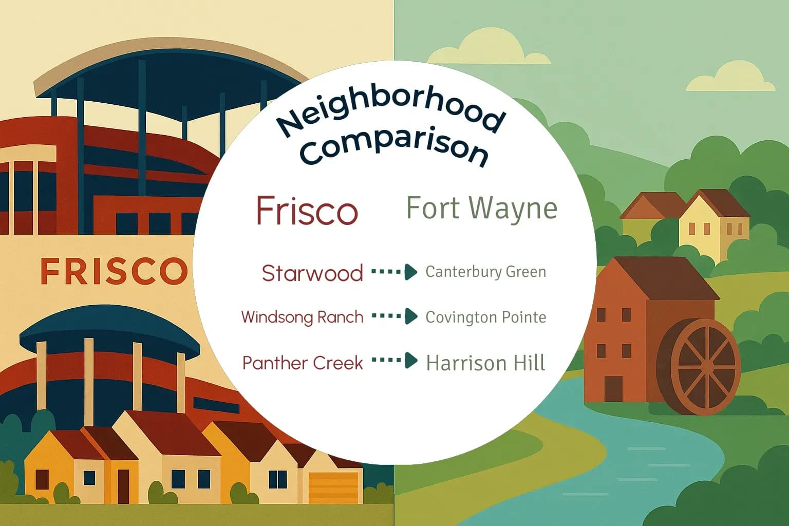 Frisco vs Fort Wayne Neighborhood Comparison