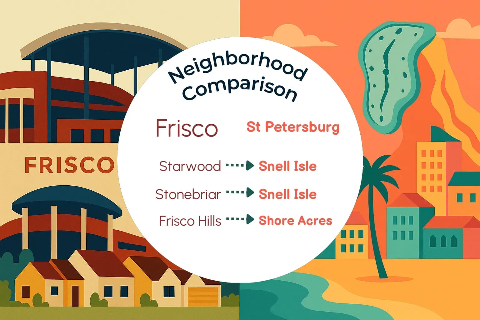 Frisco vs St. Petersburg Neighborhood Comparison
