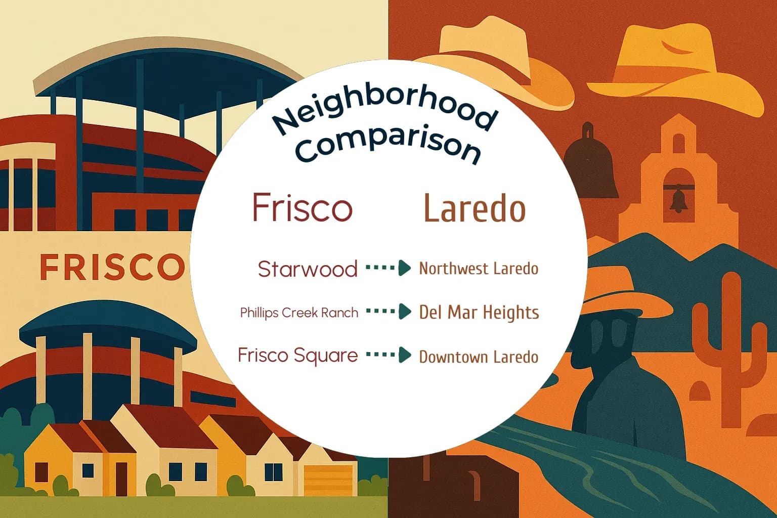 Frisco vs Laredo Neighborhood Comparison