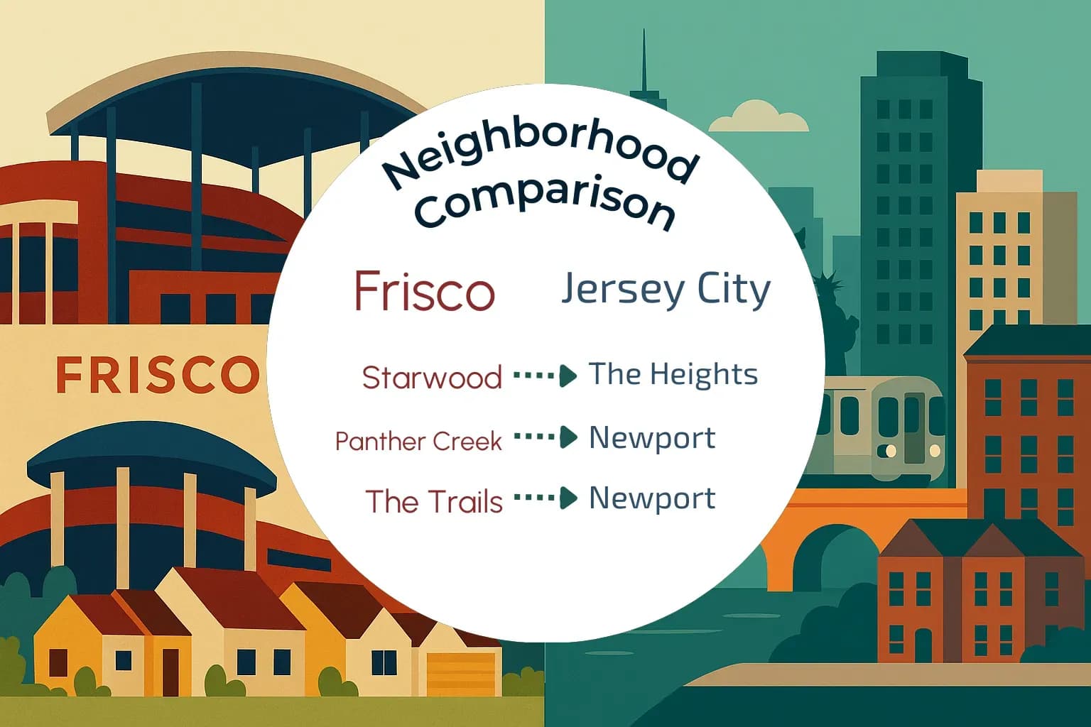 Frisco vs Jersey City Neighborhood Comparison