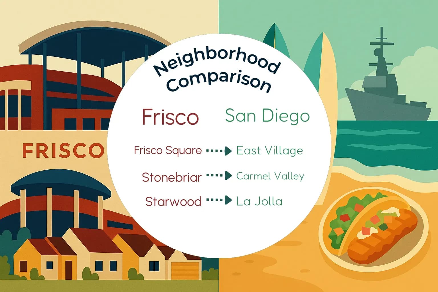 Frisco vs San Diego Neighborhood Comparison