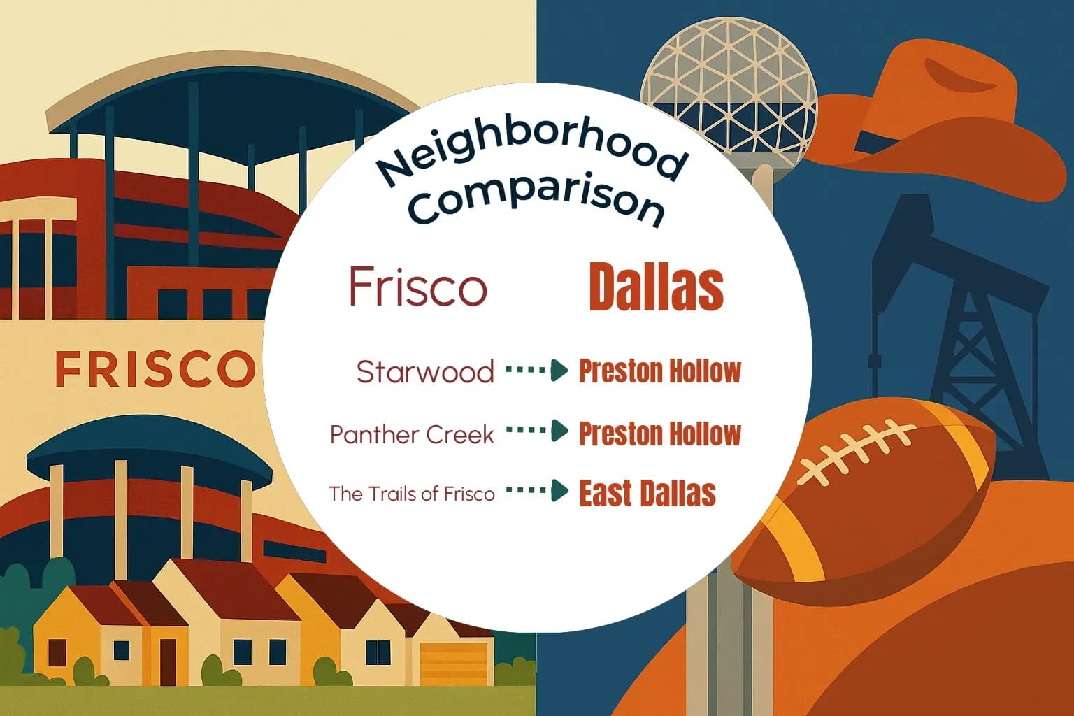Frisco vs Dallas Neighborhood Comparison