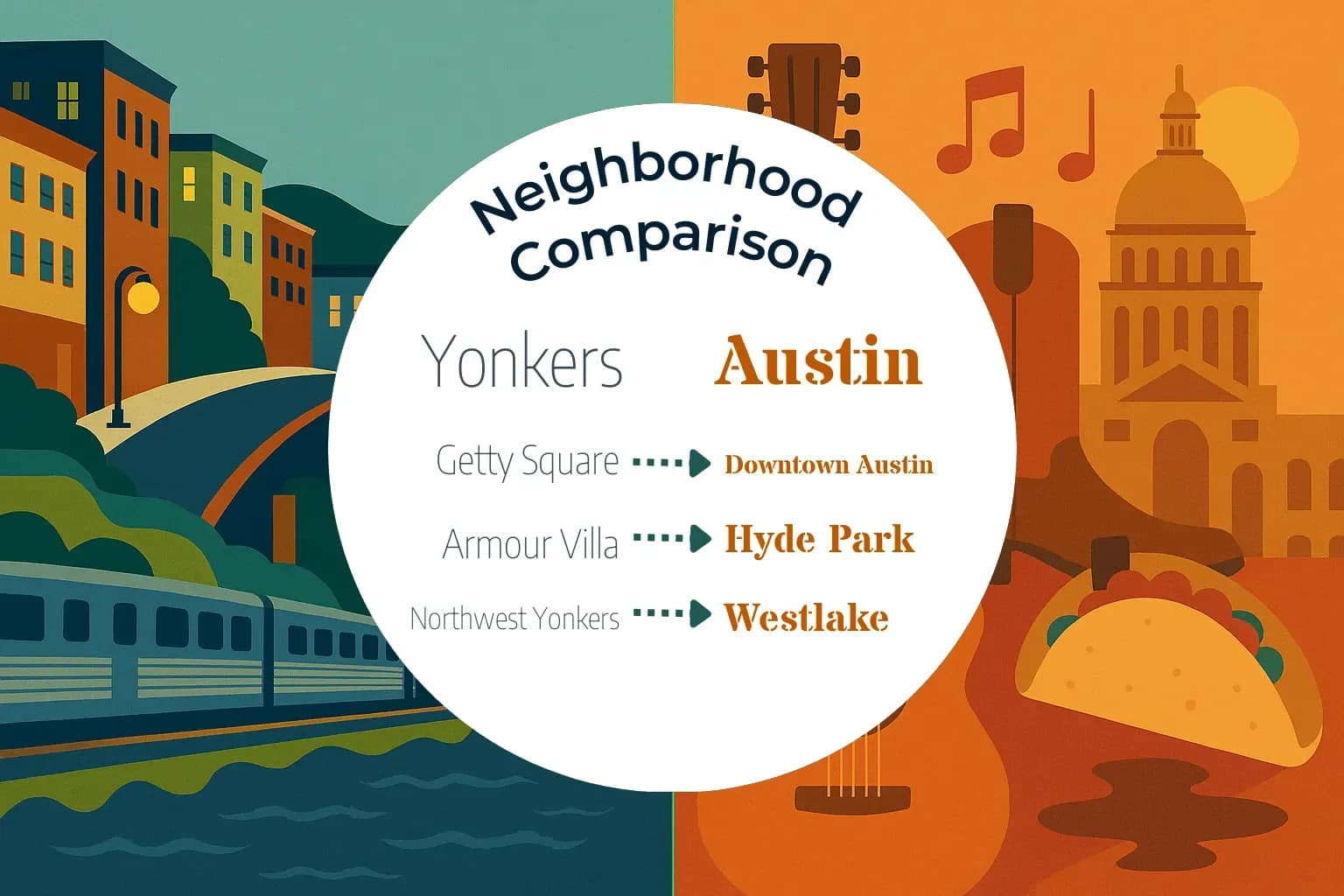 Yonkers vs Austin Neighborhood Comparison