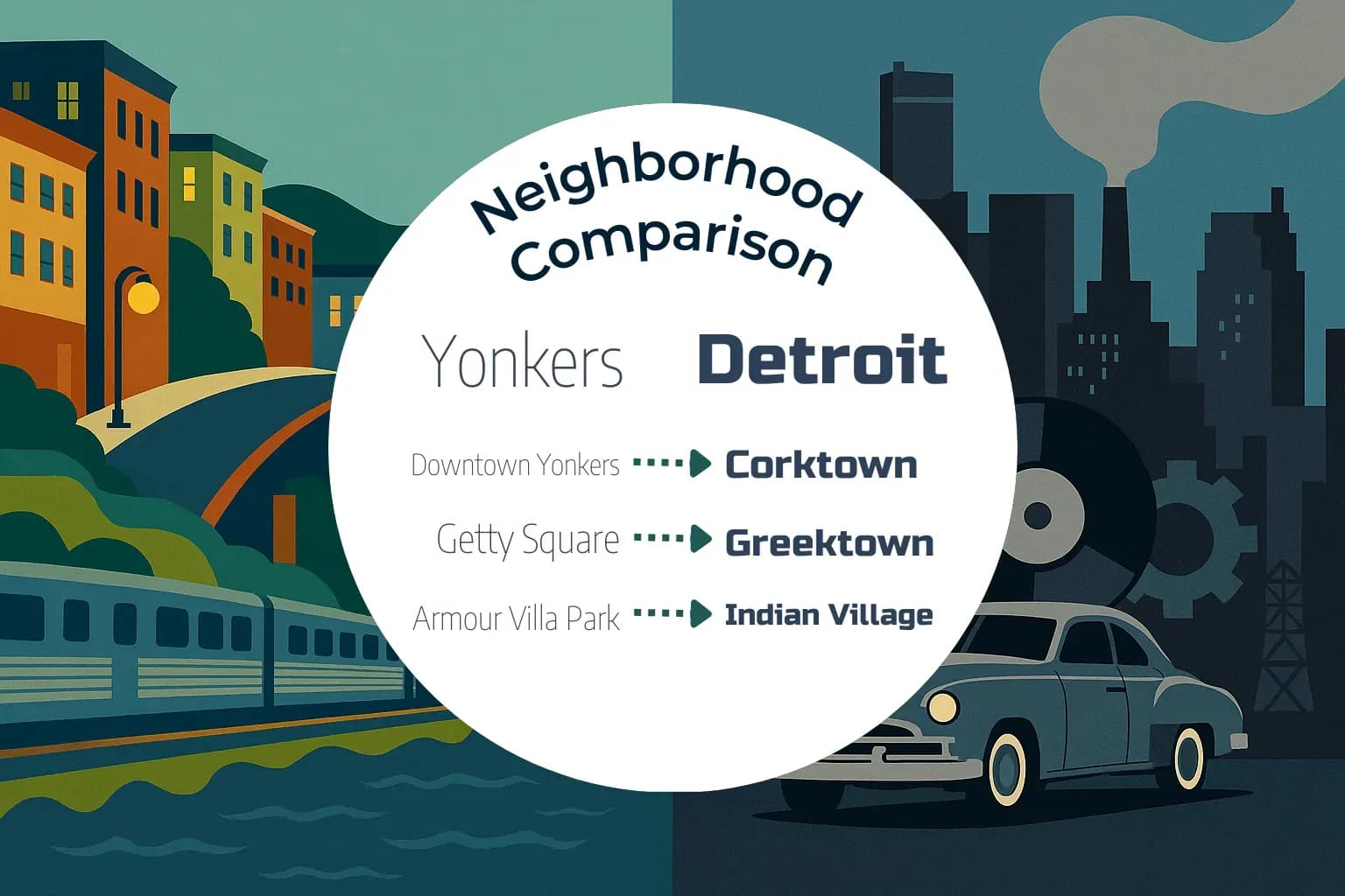 Yonkers vs Detroit Neighborhood Comparison