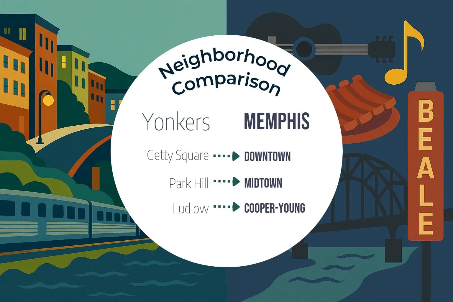 Yonkers vs Memphis Neighborhood Comparison