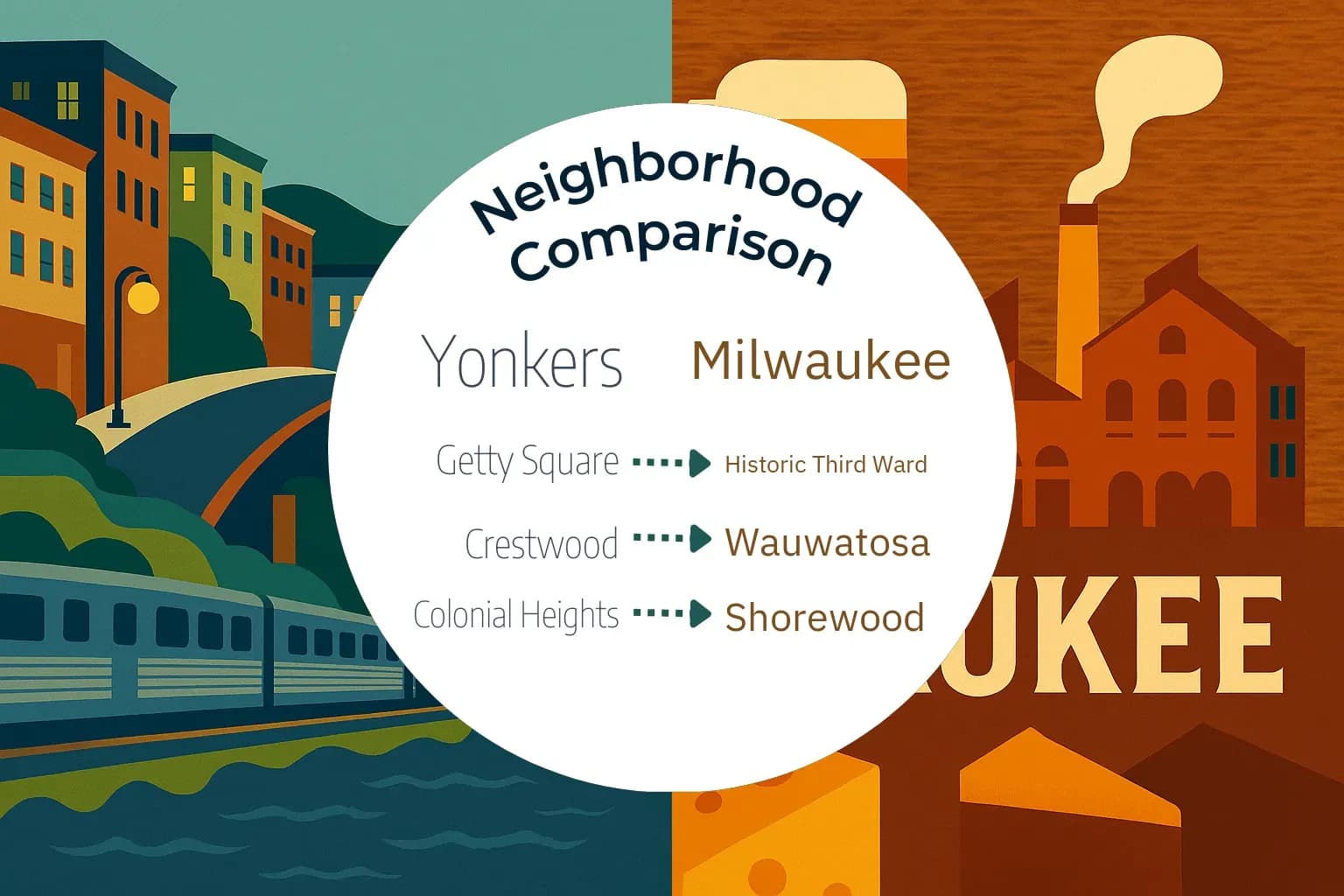Yonkers vs Milwaukee Neighborhood Comparison