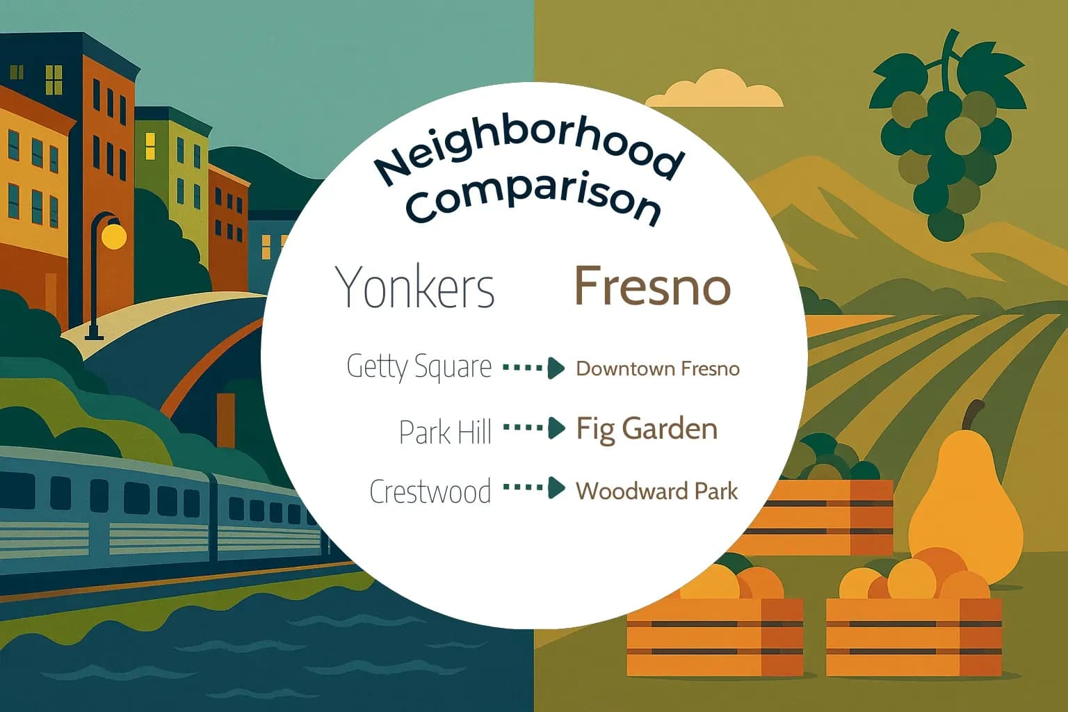 Yonkers vs Fresno Neighborhood Comparison