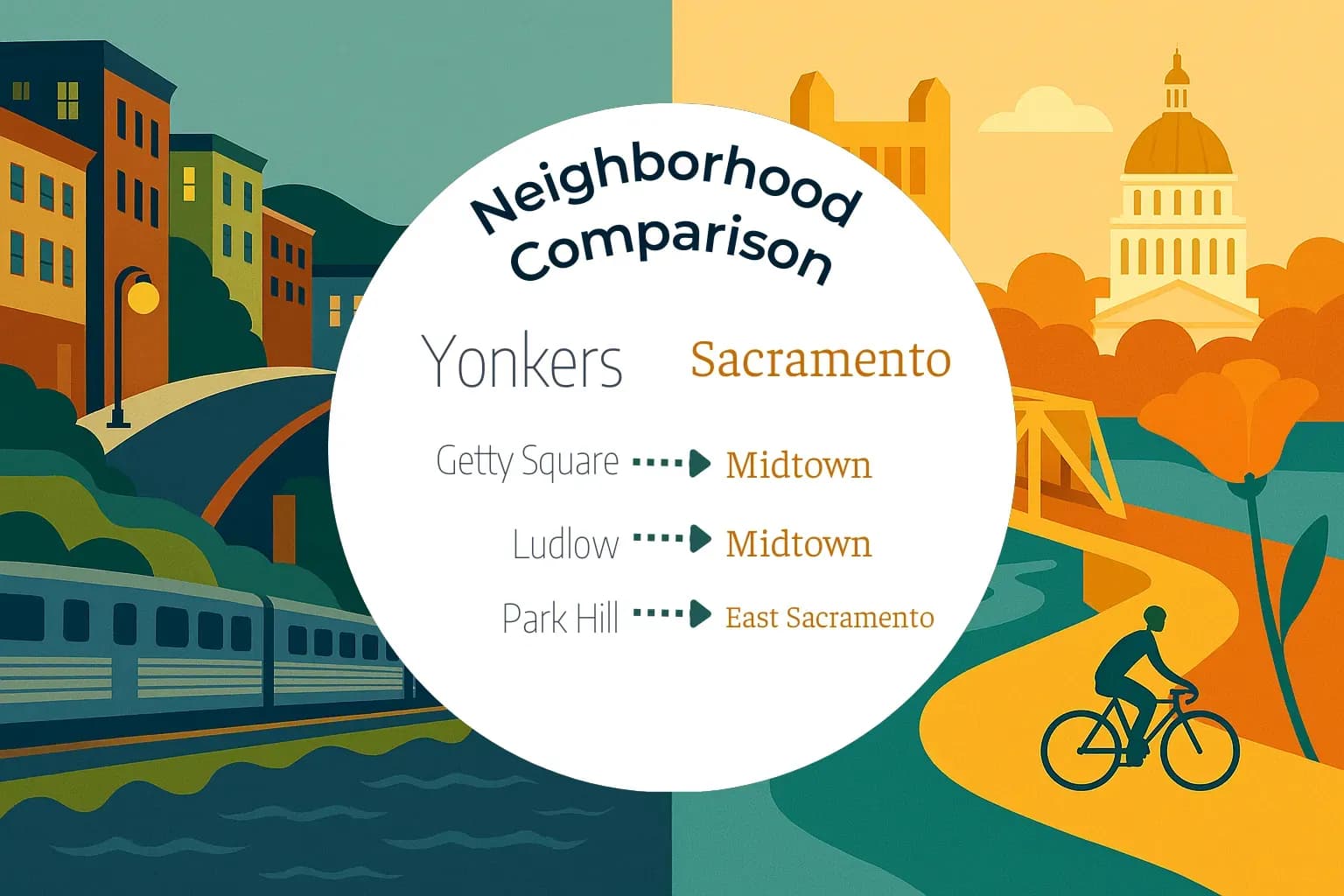 Yonkers vs Sacramento Neighborhood Comparison