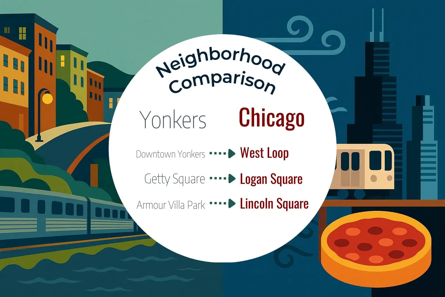 Yonkers vs Chicago Neighborhood Comparison