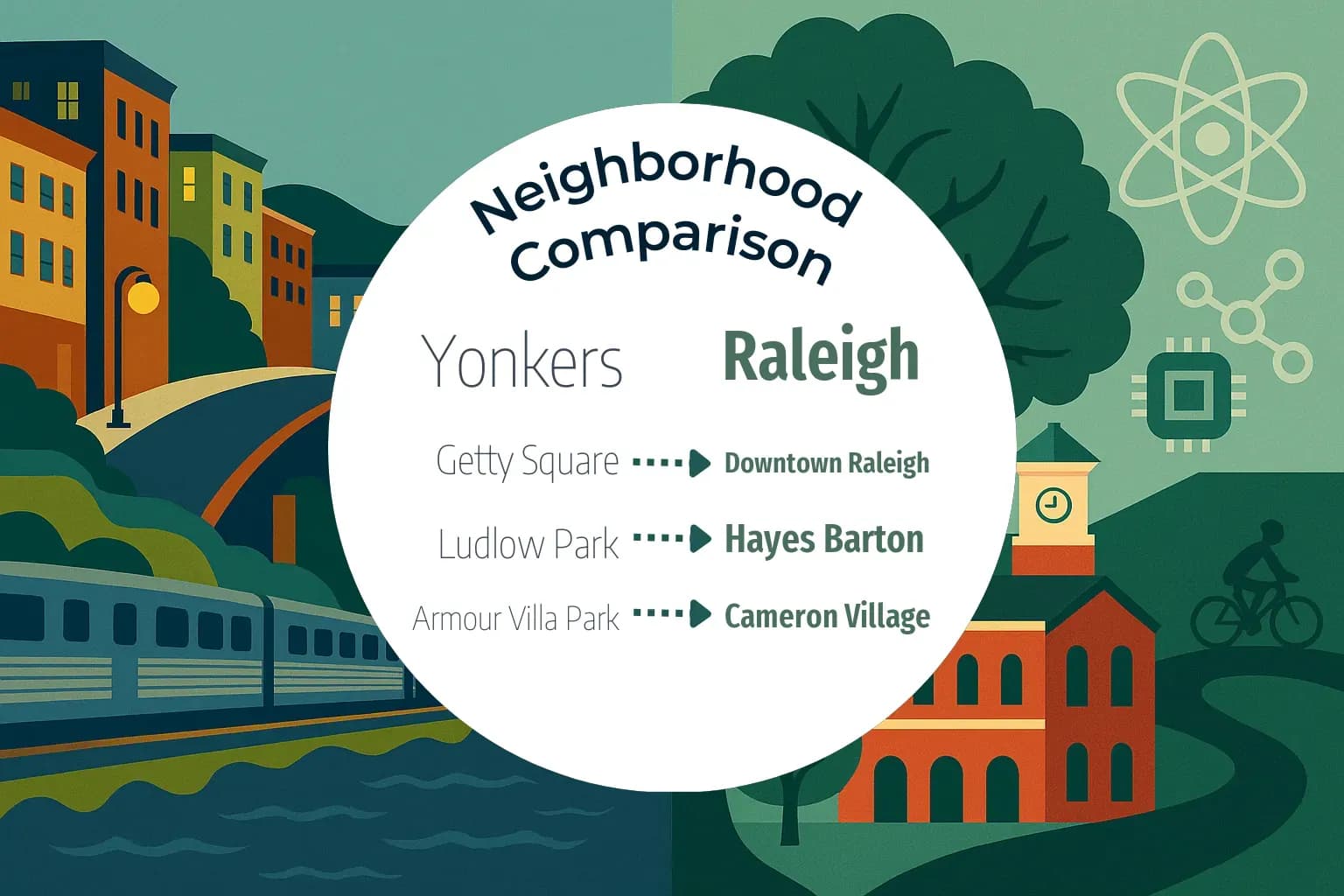 Yonkers vs Raleigh Neighborhood Comparison