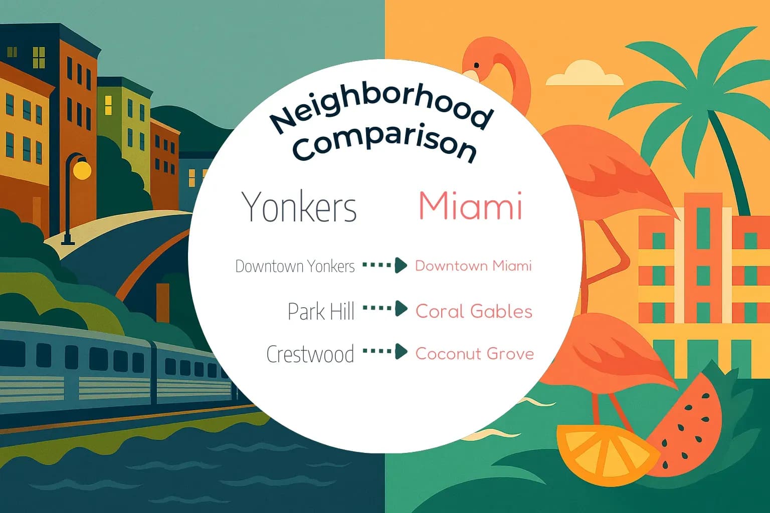 Yonkers vs Miami Neighborhood Comparison