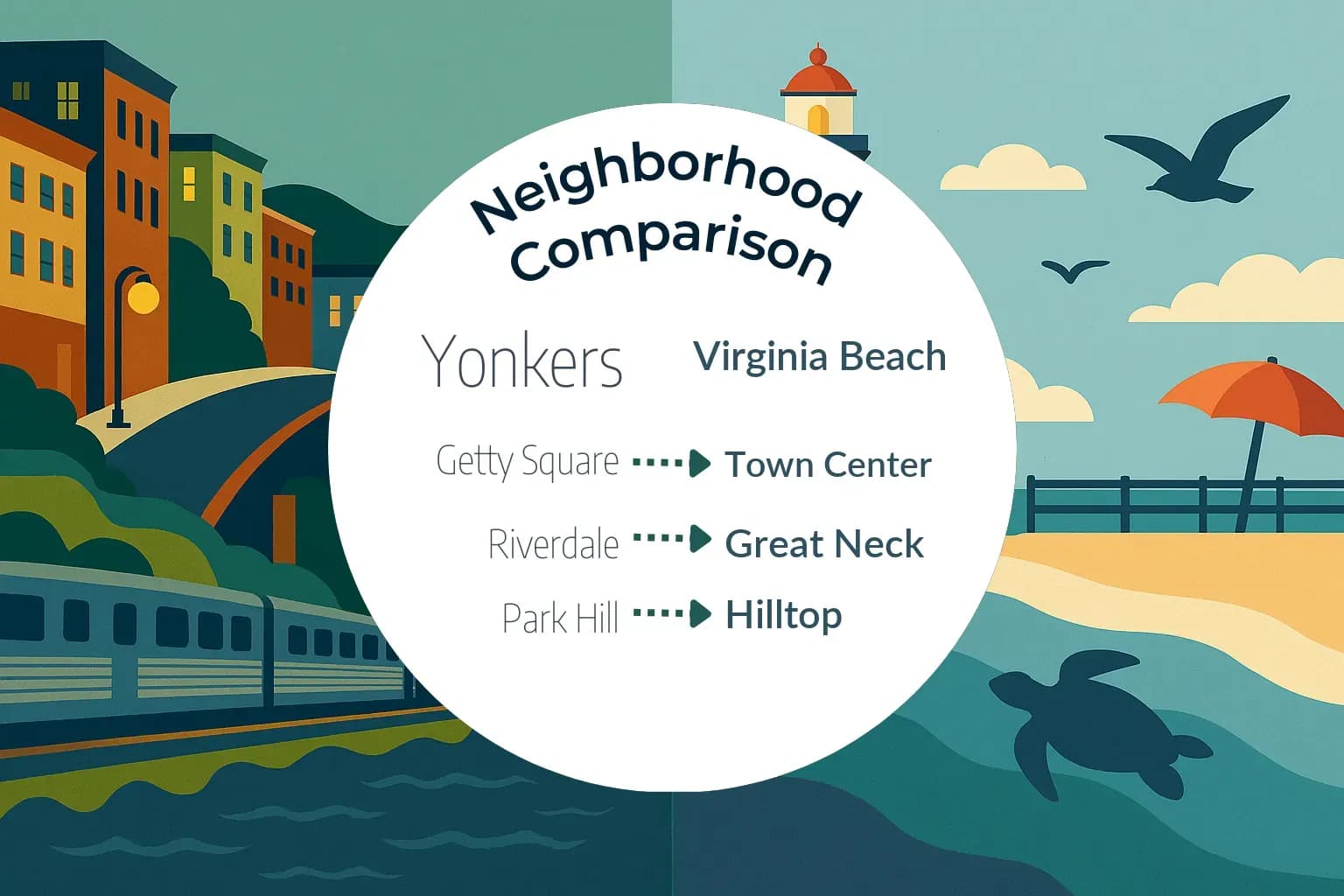 Yonkers vs Virginia Beach Neighborhood Comparison