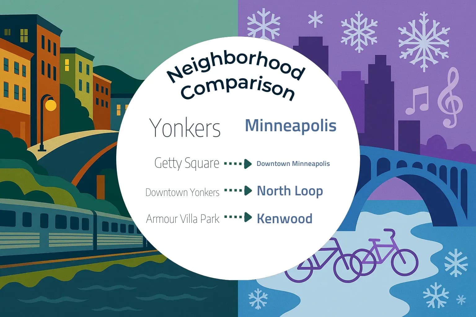 Yonkers vs Minneapolis Neighborhood Comparison