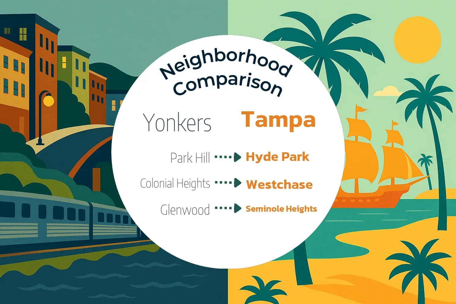 Yonkers vs Tampa Neighborhood Comparison