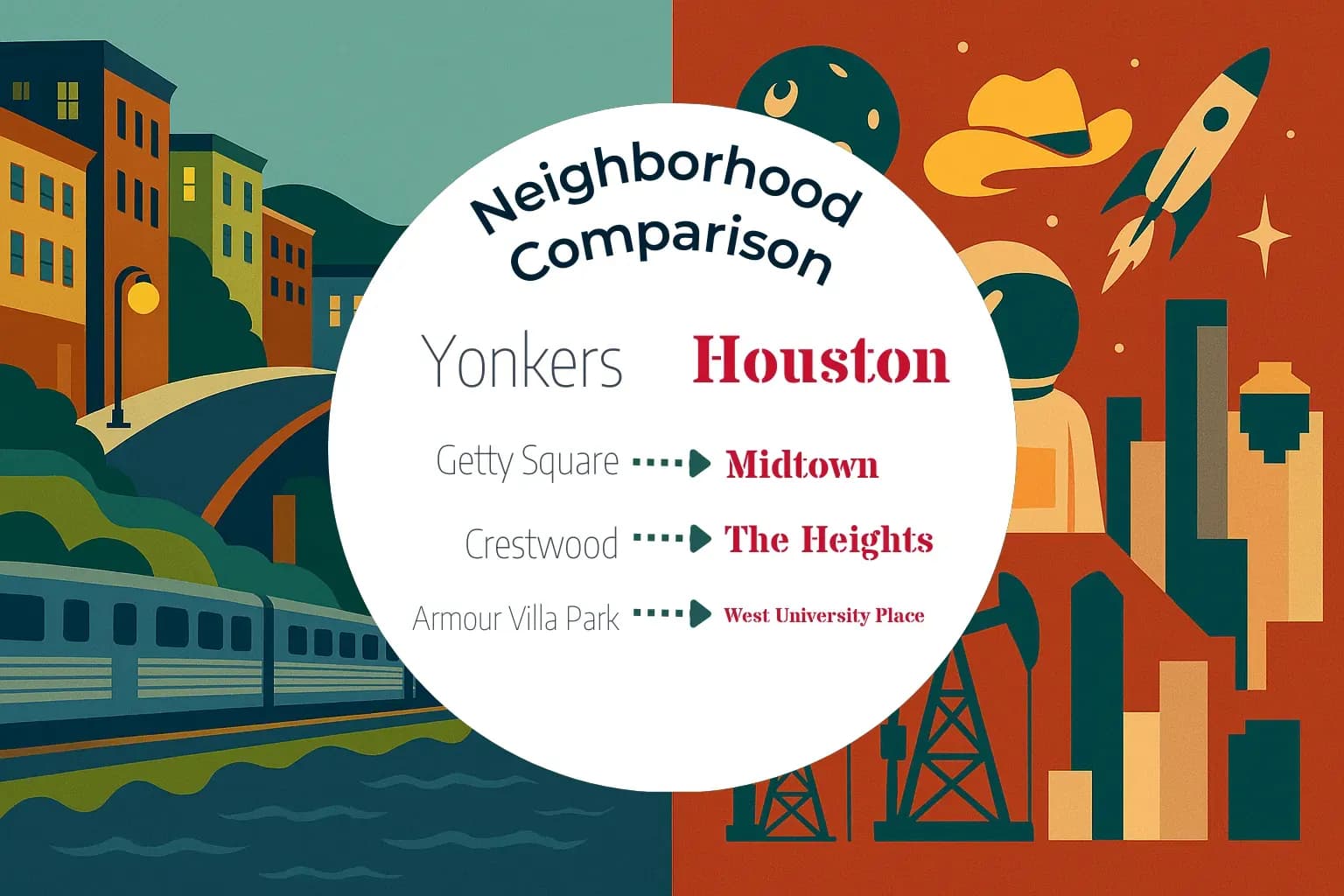 Yonkers vs Houston Neighborhood Comparison