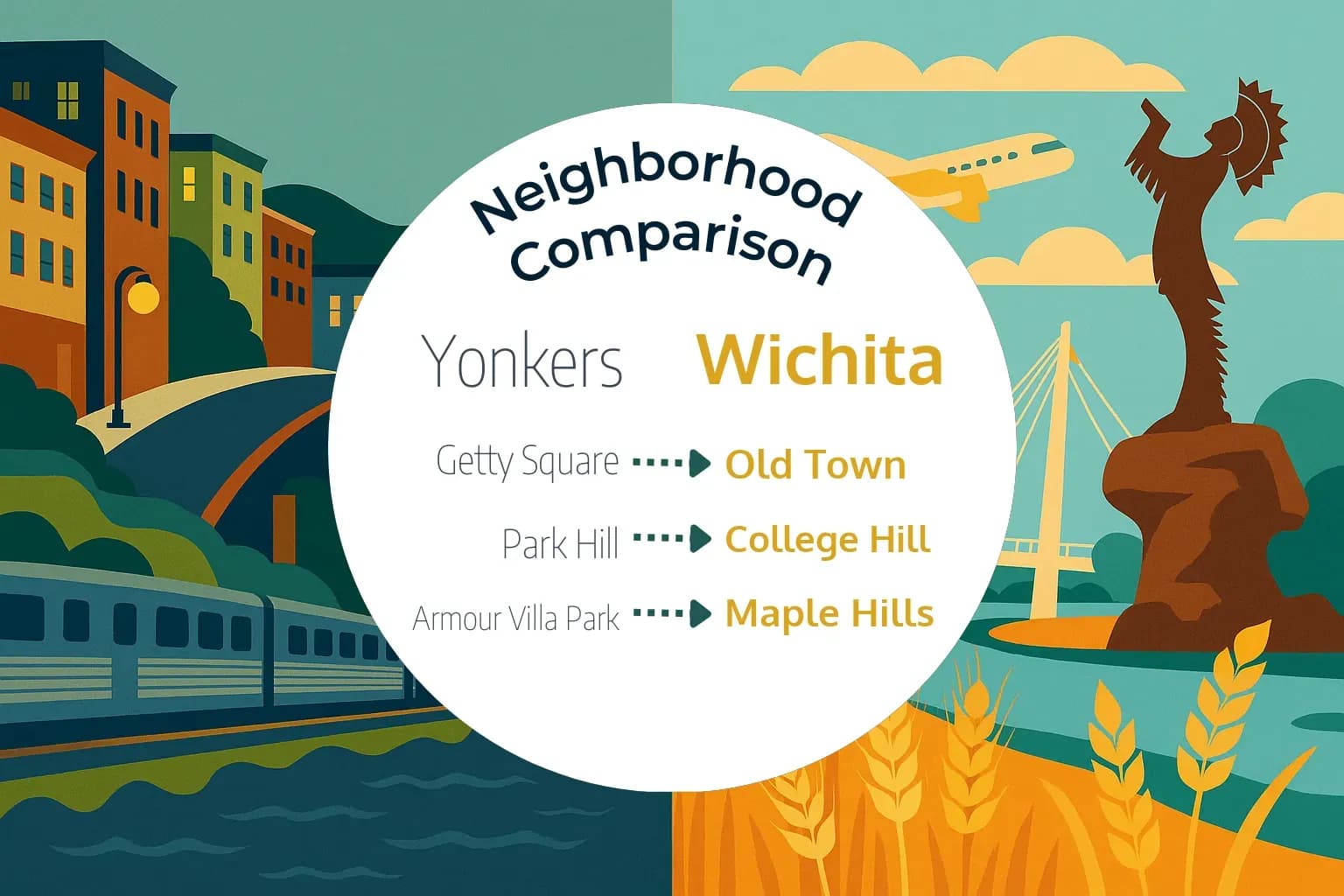 Yonkers vs Wichita Neighborhood Comparison